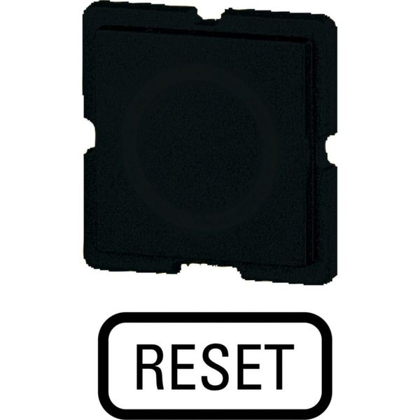 Button plate for push-button, Inscription: RESET, 25 x 25 image 3