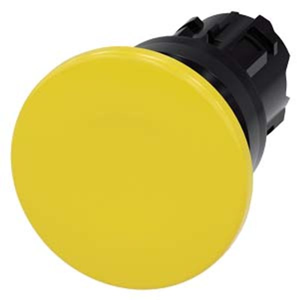 Mushroom pushbutton, 22 mm, round, plastic, yellow, 40mm, momentary contact…3SU1000-1BD30-0AA0-Z Y19 image 2