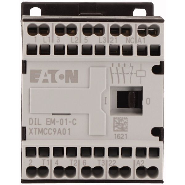 Contactor, 415 V 50 Hz, 480 V 60 Hz, 3 pole, 380 V 400 V, 4 kW, Contacts N/C = Normally closed= 1 NC, Spring-loaded terminals, AC operation image 2