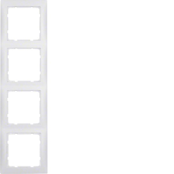 Frame 4gang, S.1, p. white, matt, plastic image 2