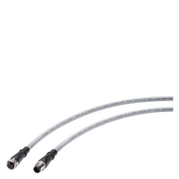 robust power connecting cable M12-180/M12-180; IP69; 4x1.5 sq. mm for power supply of end devices/network  6XV1801-6EH30 image 1