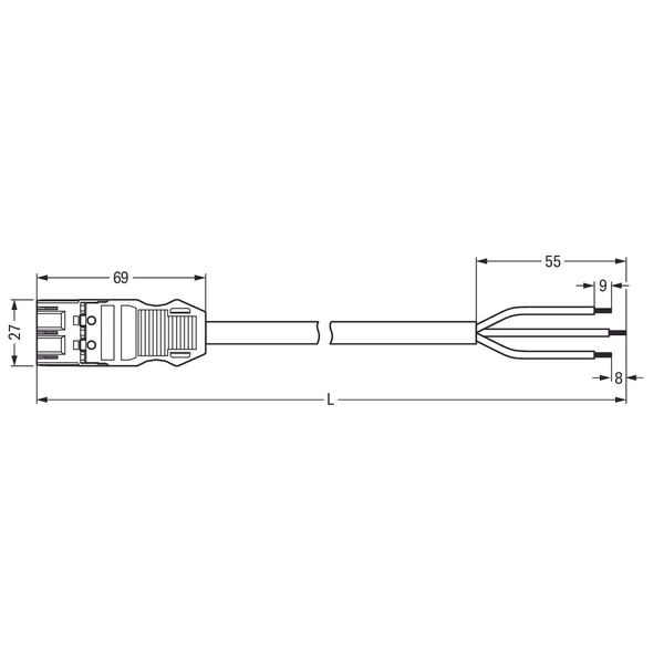 pre-assembled connecting cable Cca Plug/open-ended red image 3