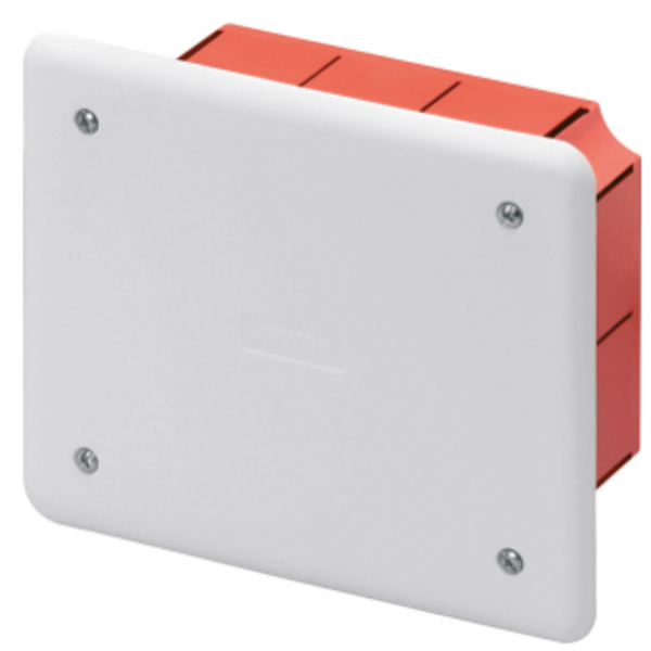 JUNCTION AND CONNECTION BOX - FOR BRICK WALLS - DIMENSIONS 118X96X50 - WHITE LID RAL9016 image 1