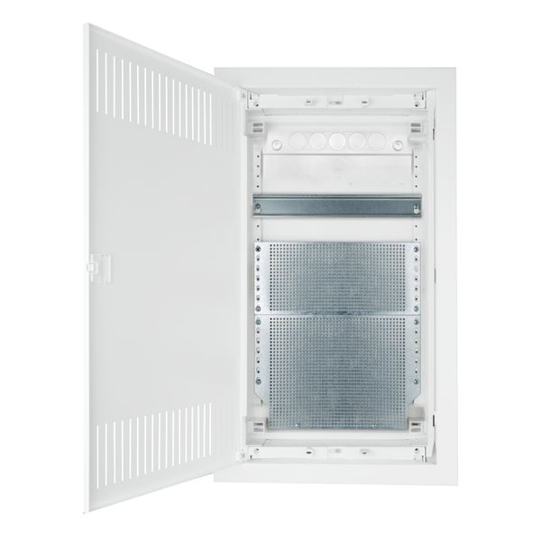 Flush-mounted media enclosure 3-rows - solid wall image 2