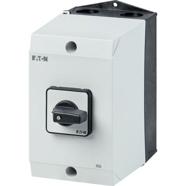 Reversing star-delta switches, T3, 32 A, surface mounting, 5 contact unit(s), Contacts: 10, 60 °, maintained, With 0 (Off) position, D-Y-0-Y-D, Design image 18