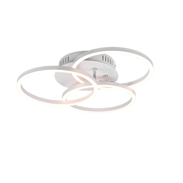 Circle LED ceiling lamp matt white image 1