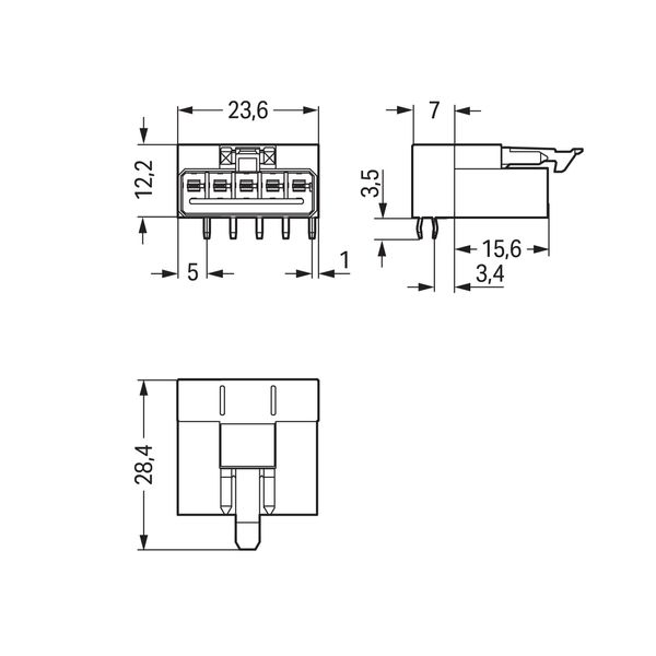 Plug for PCBs angled 5-pole blue image 6