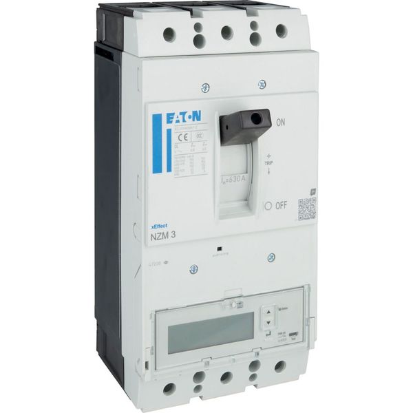 NZM3 PXR25 circuit breaker - integrated energy measurement class 1, 630A, 3p, Screw terminal image 16