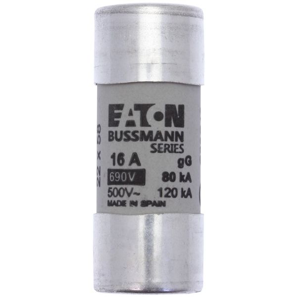 Fuse-link, LV, 16 A, AC 690 V, 22 x 58 mm, gL/gG, IEC image 2