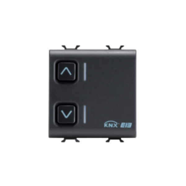 ACTUATOR FOR ROLLER SHUTTERS - 1 CHANNEL - 6A - KNX - 2 MODULES - BLACK - CHORUS image 1