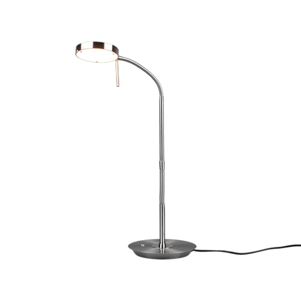 Monza LED table lamp brushed steel image 1