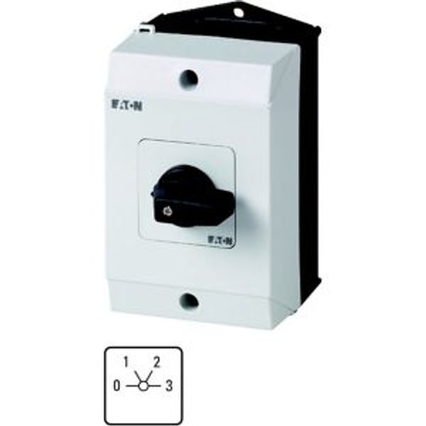 step switch for heating, T0, 20 A, surface mounting, 1 contact unit(s), Contacts: 2, 60 °, maintained, With 0 (Off) position, 0-3, Design number 93 image 4