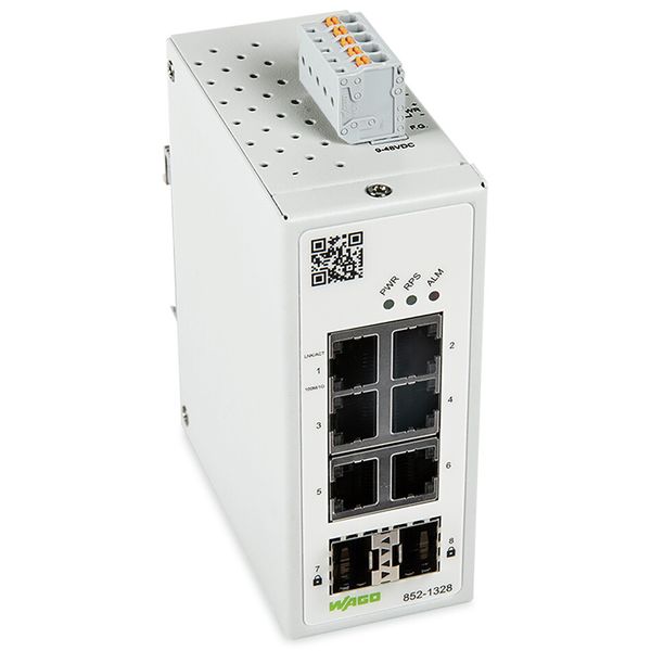 Industrial-Managed-Switch 6-Port 1000BASE-T 2-Slot 1000BASE-SX/LX ligh image 1
