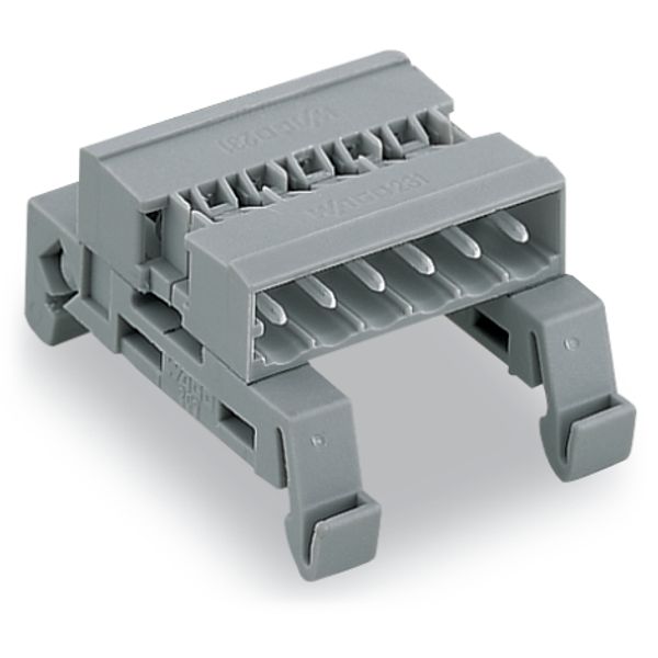 Double pin header DIN-35 rail mounting 19-pole gray image 4
