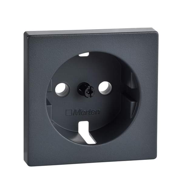 Central plate for SCHUKO socket-outlet insert, anthracite, System M image 4