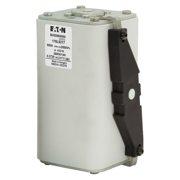 Fuse-link, high speed, 500 A, AC 2000 V, Size 3, 74 x 90 x 143 mm, aR, IEC, single indicator image 12