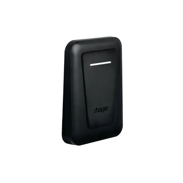 Cover plate Hager for e-charging station black image 1