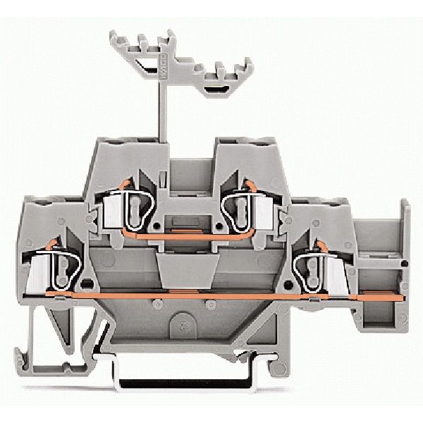 Double-deck terminal block Through/through terminal block with additio image 1