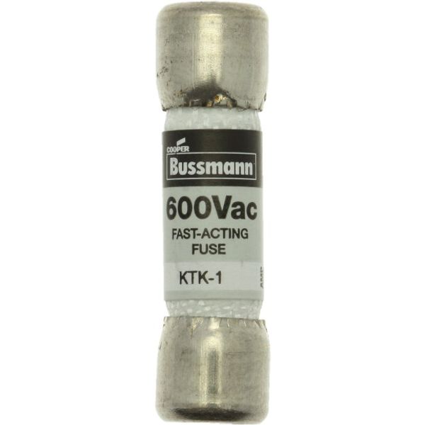 Fuse-link, low voltage, 1 A, AC 600 V, 10 x 38 mm, supplemental, UL, CSA, fast-acting image 2