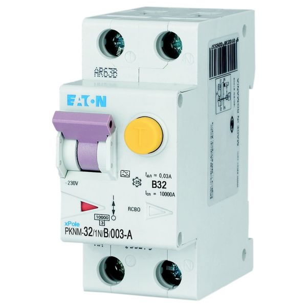 RCD/MCB combination, 32 A, 30 mA, MCB trip characteristic: B, 1p+N, RCD trip characteristic: A image 7