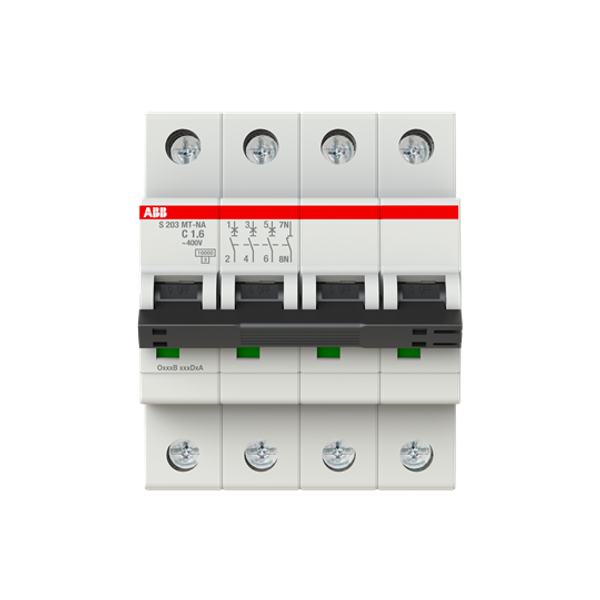 S203MT-C1,6NA Miniature Circuit Breakers MCBs - 3+NP - C - 1.6 A image 5