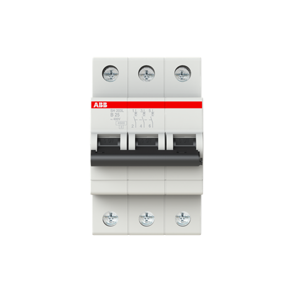 SH203L-B25 Miniature Circuit Breaker - 3P - B - 25 A image 2