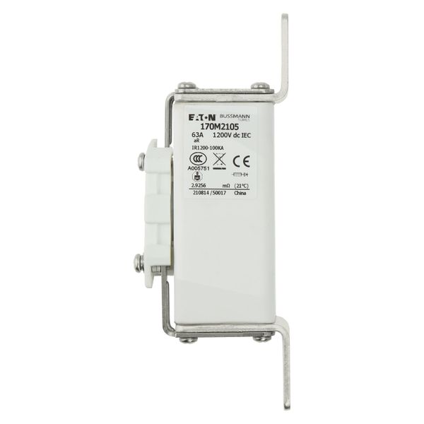 Fuse-link, high speed, 40 A, DC 1200 V, compact size 1, 39 x 66 x 164 mm, aR, IEC, single indicator image 7