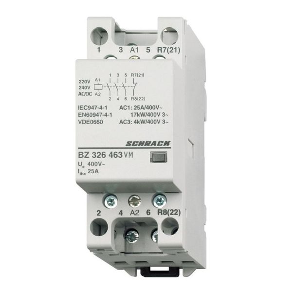 Modular contactor 25A, 3 NO + 1 NC, 230VACDC, 2MW image 1