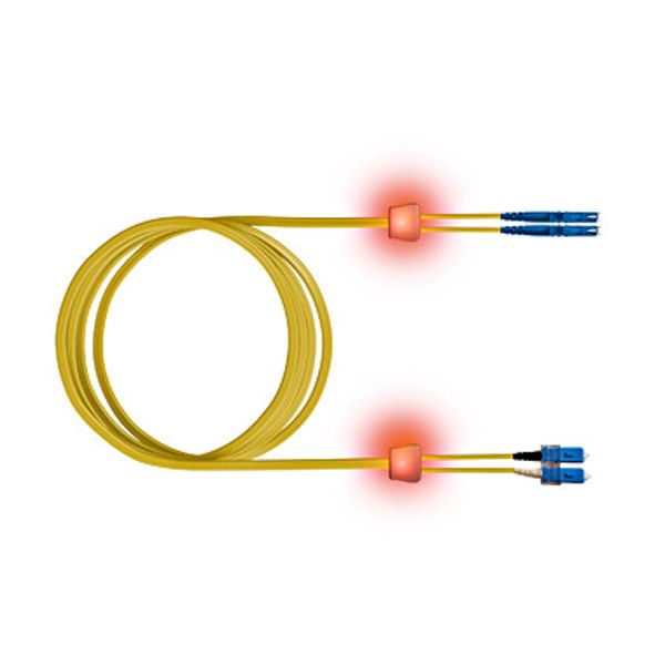 FO LED Patch Cord, Duplex, E2000/SCD, E09/125 OS2, 5m image 1