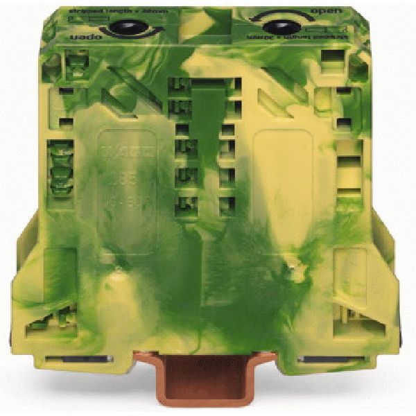2-conductor ground terminal block 50 mm² lateral marker slots green-ye image 2