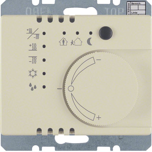 Thermostat with push-button interface, Arsys, white glossy image 1