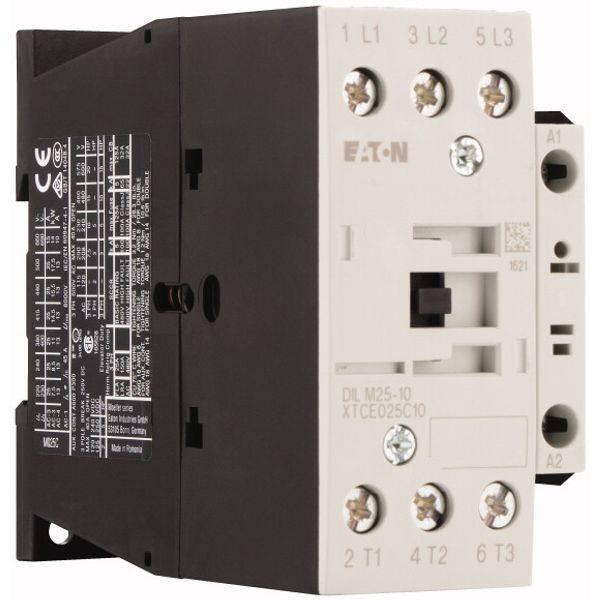 Contactor, 3 pole, 380 V 400 V 11 kW, 1 N/O, RDC 240: 200 - 240 V DC, DC operation, Screw terminals image 4