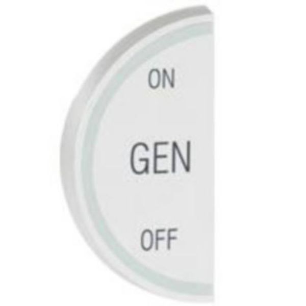 Round key cover Arteor BUS/SCS - GEN/ON/OFF - 1 module left-hand - white image 1