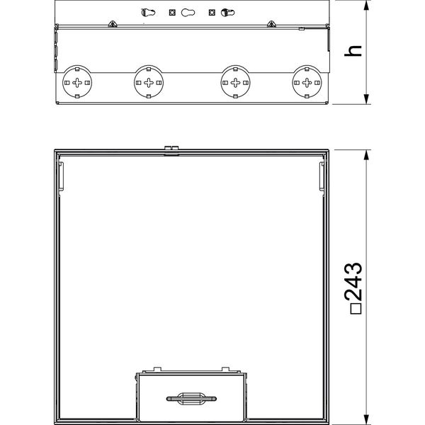 UDHOME9 2V UT45V Floor box, complete two double VDE sockets image 2