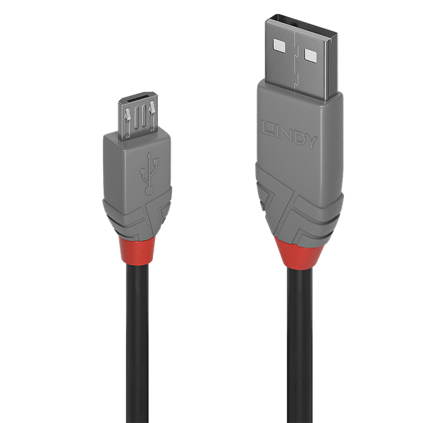 3m USB 2.0 Type A to Micro-B Cable, Anthra Line USB Type A Male to Micro-B Male image 1