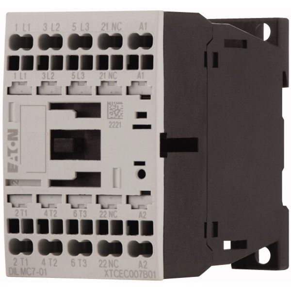 Contactor, 3 pole, 380 V 400 V 3 kW, 1 NC, 24 V 50/60 Hz, AC operation, Spring-loaded terminals image 3