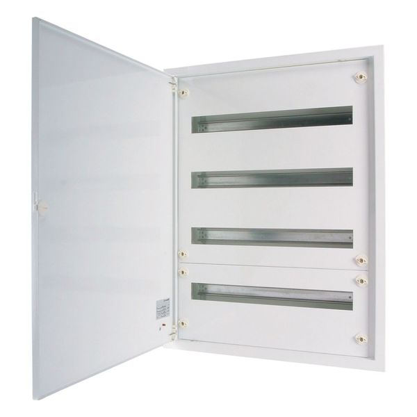 Complete flush-mounted flat distribution board, white, 24 SU per row, 4 rows, type A image 4