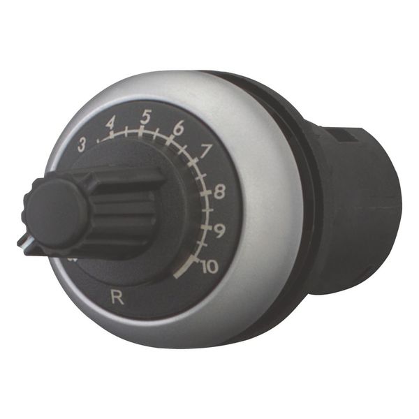 Potentiometer, Classical, M22, 22.5 mm, R 10 kΩ, P 0.5 W, Bezel: titanium image 4