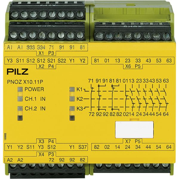 PNOZ X10.11P 24VDC 6n/o 4n/c 6LED image 1