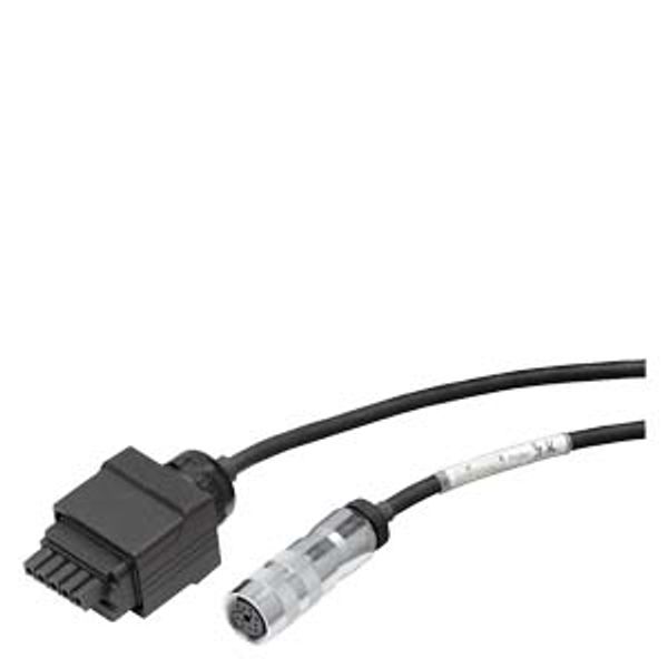SIMATIC MV400 Power Cable for MV420/440, M16 push-pull, PVC, 1 mm2, Length 1.5 m pre- assembled pin assignment H+G (only 24 V PS) CUSTOM'S TARIFF NO.:85444210 LKZ:DE image 1