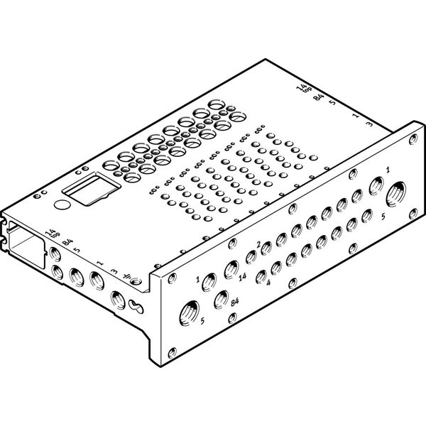 VABM-L1-10HWS1-G18-8-GR Manifold rail image 1