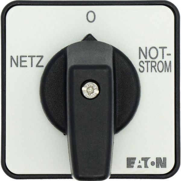 Changeoverswitches, T0, 20 A, flush mounting, 4 contact unit(s), Contacts: 8, 45 °, maintained, With 0 (Off) position, Netz-0-Notstrom, Design number image 14