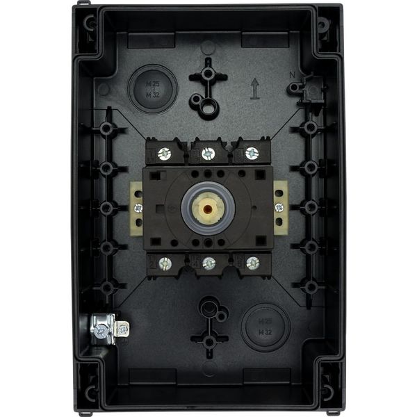 Main switch, P3, 63 A, surface mounting, 3 pole, STOP function, With black rotary handle and locking ring, Lockable in the 0 (Off) position image 26