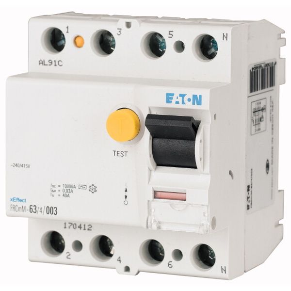 Residual current circuit breaker (RCCB), 25A, 4p, 100mA, type S/A image 1