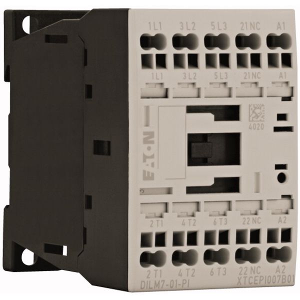 Contactor, 3 pole, 380 V 400 V 3 kW, 1 NC, 230 V 50 Hz, 240 V 60 Hz, AC operation, Push in terminals image 3