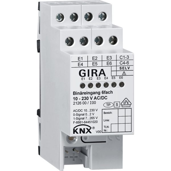 bin.input 6-g 10 - 230 V AC/DC KNX DRA image 1