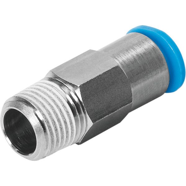 QSK-3/8-8 Push-in fitting, self-sealing image 1