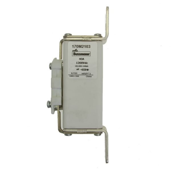 Fuse-link, high speed, 160 A, DC 1200 V, compact size 1, 39 x 66 x 164 mm, aR, IEC, single indicator image 2