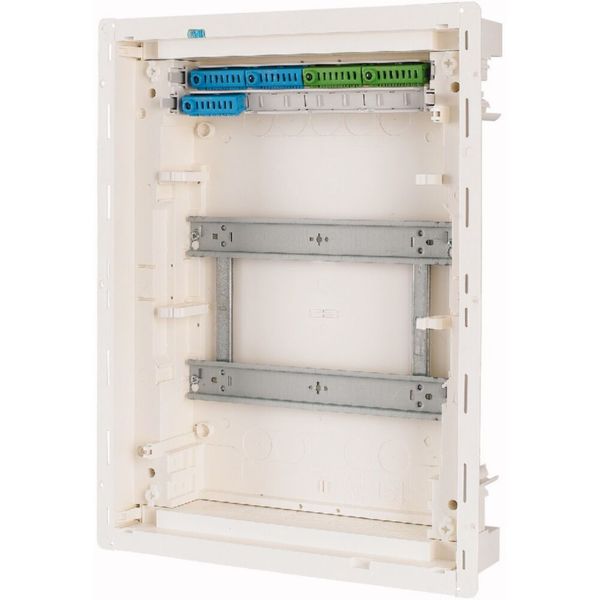 Hollow wall compact distribution board, 2-rows, flush sheet steel door image 8
