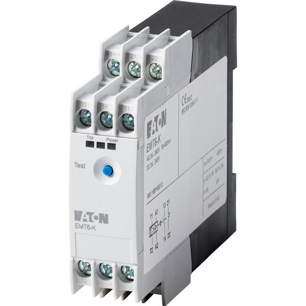 Thermistor overload relay for machine protection, 1N/O+1N/C, 24-240VAC/DC, without reclosing lockout image 2